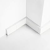 [DQ-PP] 10 Meter Sockelleisten 55mm PVC Weiß Laminatleisten Fussleisten aus...