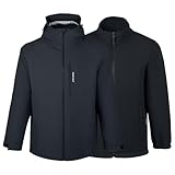 WORK IDEA Herren 3-in-1 Jacke, Wasserdicht (10000 mm Wassersäule),...