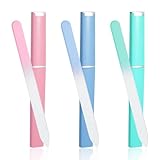 Wanmu 3 Stück Profi Nagelfeile, Glas-Nagelfeilen Fingernagelfeile mit Etui...