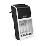 ANSMANN Akku-Ladegerät für NiMH Micro (AAA), Mignon (AA), 9V Block Akkus –...