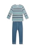 Sanetta Jungen Nicki-Schlafanzug, blau gestreift 233186 gr.128