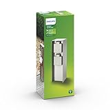 Philips myGarden Doppelsteckdose Rock, Edelstahl