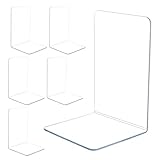 Partideal 6 Stück Acryl Buchstützen Set, Buchstützen Bücherhalter...