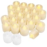 Firschoie 24 LED Tee Lichter, Batteriebetriebene Led Kerzen, Realistische und...