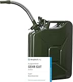Oxid7 Benzinkanister aus Metall 20 Liter inkl. Ausgießer silber flexibel,...