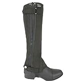 AK Waschbare Reitchaps aus Mikro-Wildleder AKRS-1032(W) (Schwarz, 2XL)