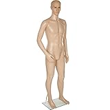 tectake® Schaufensterpuppe, drehbare und bewegliche Puppe lebensgroß, Figuren...