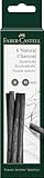 FABER-CASTELL 129398 - Zeichenkohle Pitt natürlich, 6 Stück, 6 - 11 mm