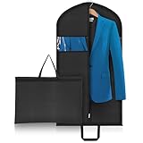 Niviy Kleidersack Anzugtasche 110X60cm,Atmungsaktiv Schwarz Oxford-Stoff,Für...