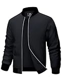 MAGCOMSEN Herren Übergangsjacke Bomber Blouson Jacke Stehkragen Casual...
