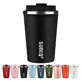 SUNTQ Kaffeebecher to go aus Edelstahl - Thermobecher Doppelwand Isoliert -...