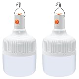 Ledeak 2 Stück LED Campinglampe, USB Wiederaufladbare Camping Laterne Superhell...