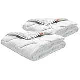 sleepling Bettdecke 135x200 cm, 2er Set Ganzjahresdecke 135 x 200, Decke Made in...