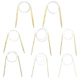 YXHZVON Bambus Rundstricknadel Set, 8 Größen 80cm Stricknadelset mit Klaren...