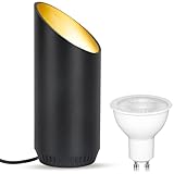 HUAEU LED Bodenstrahler – 6W Uplight Spot für Innenräume, Schwarz, Warmweiß...