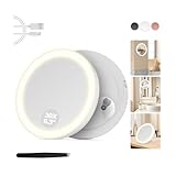 MOMOKUBA Kosmetikspiegel mit Beleuchtung, 30-Fach Vergrößerungsspiegel mit...