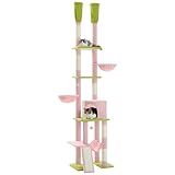 PETEPELA Kratzbaum deckenhoch Katzenturm mit großen Condo einstellbare Höhe...