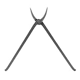 CTcar Schmiedezange 40 cm mit Rundmaul | Für Rund-/Flachmaterial & Messerbau |...