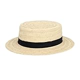 Boland 90995 - Strohhut für Erwachsene, Hut für Kostüme, Fasching und...