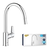 GROHE StartEdge, Küchenarmatur (Wasserhahn Küche mit ausziehbarer Brause,...