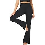 FuelMeFoot Flared Yogahose Damen Leggings High Waist Schlaghose Blickdicht...