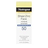 Neutrogena Sheer Zinc Face Dry Touch Spf#50 Sunscreen 2 Ounce (59ml) (2 Pack)