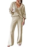 Viottiset Damen Lässiger Lockerer Pyjama Trainingsanzug Sweatshirts 2-Teilige...