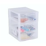 SUNDIS Orgamix, schubladenbox aus Kunststoff, 3 transparente Schubladen im...