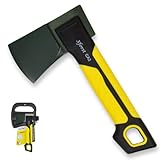 Xforst Beil X-CA2 - Kohlenstoffstahl Klinge & Glasfaserstiel - 23 cm - Handliche...