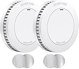 XINDUM Rauchmelder mit Magnethalterung 2er Set, Feuermelder 10 Jahre Batterie,...