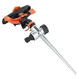 Rasensprenger auf Erdspieß, 360 Grad Pulsationssprenger aus Metall...