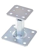 Aqbau® Höhenverstellbarer Pfostenträger 110 x 80 mm Stützenfuss...