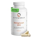Beta Glucan - Beta Glucan Kapseln hochdosiert 500mg pro Tag (90 vegane Kapseln)...