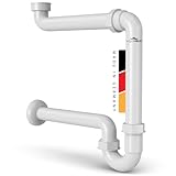 AquaHeld® Raumsparsiphon Waschbecken [Made in Germany] – Siphon 1 1/4' x 32mm...