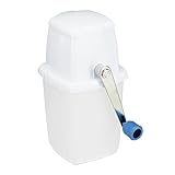 Relaxdays Eiscrusher, manuelle Eismühle, mit Handkurbel, Barzubehör, Crushed...