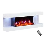 BALDERIA Elektrokamin Lumina, Elektrischer Wandkamin mit 3D-Flammeneffekt,...