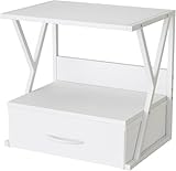 2-Ebene Druckerständer, Drucker Stand mit Schublade Lagerung, Mehrzweck...