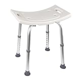Ez2care Höhenverstellbarer Duschhocker – Anti-Rutsch Duschstuhl 37.6-49.5cm,...