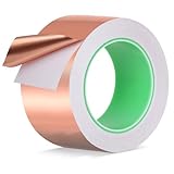 Kupferband Gegen Schnecken, 50mm x 20m Beidseitig Leitende EMI Kupferfolienband,...