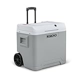 IGLOO IE42 AC/DC elektrische Kühlbox mit Telekop-Griff und Rollen, 42 Liter,...