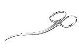 REMOS Schere aus rostfreiem Edelstahl - doppelt gebogen & scharf - mit feiner...