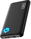 INIU Power Bank, Ultra Slim 10000mAh Powerbank Klein Aber Stark, USB C Input &...