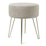 Zedelmaier Runder Sitzhocker Schminktisch Hocker Ottoman Gepolsterter Hocker...