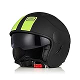 ORIGINE Motorradhelm Jethelm Rollerhelm mit Visier ECE Zertifizierung (BASIC...