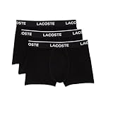 Lacoste Herren 3-Pack Stretch Trunks 5H1300 Unterwäsche, Schwarz, XL