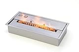 Bio Ethanol Edelstahl Brennkammer - 2,0L - inkl. Keramikschwamm Kamin - Deckel