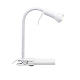 Brilliant dekorative Klemmleuchte - praktische Klammerlampe in weiß mit Flexarm...