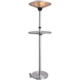 WALTER Halogen Terrassenstrahler 2100 W, Höhenverstellbar 180-210 cm, 3...