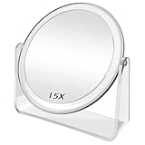 FANCYSEEU Kosmetikspiegel Doppelseitiger Makeup Spiegel mit 1X/15X...
