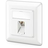 deleyCON 1x CAT6a Keystone Netzwerkdosen Set (10 GIGABIT) Unterputz STP...